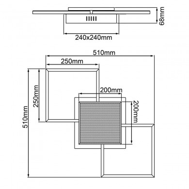 Plafonnier ZELIA 30W LED Nickel anodisé BRILLIANT G99379_68