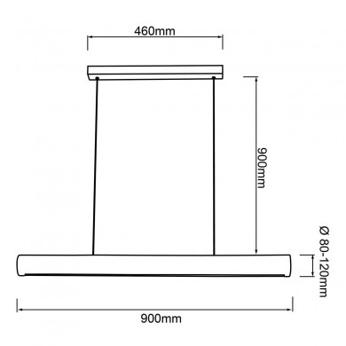 Suspension ODUN 25W LED Pin teinté BRILLIANT G99434_36