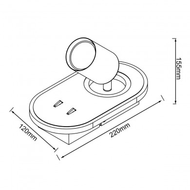 Applique KIMON 9,5W LED Blanc BRILLIANT G99556_05