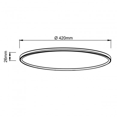 Plafonnier SALTERY 22W LED Blanc Rond BRILLIANT G99779_05