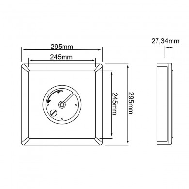 Plafonnier SALTERY 20W LED Blanc-noir H27 BRILLIANT G99780_76