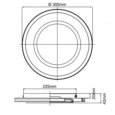 Plafonnier BLAINE 18W LED Blanc-noir BRILLIANT G99782_05