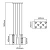 Suspension INEZ 32W LED Aluminium brossé-multicolore BRILLIANT G99855_72