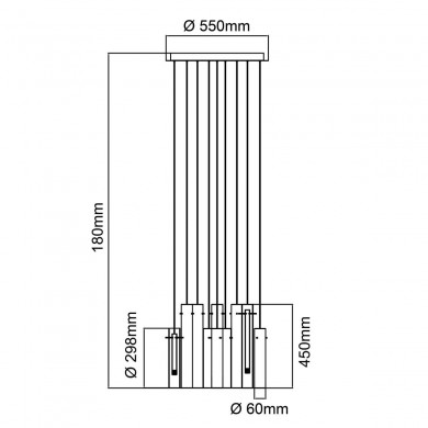 Suspension INEZ 56W LED Aluminium brossé-multicolore BRILLIANT G99856_72