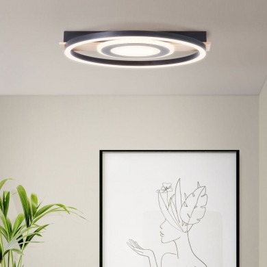 Plafonnier MAUREEN 22W LED Noir-bois BRILLIANT G99927A76