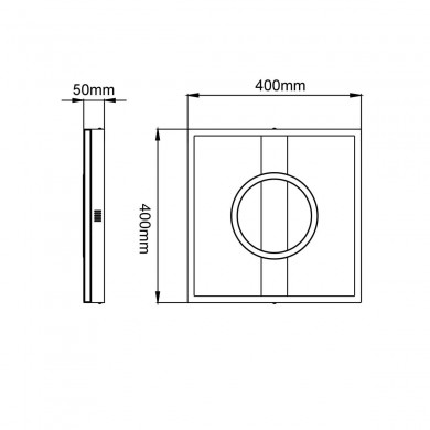 Plafonnier MAUREEN 24W LED Noir H50 P400 BRILLIANT G99929A06