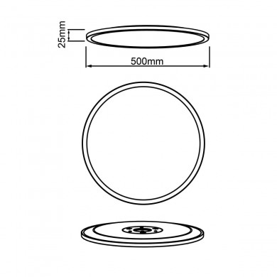 Plafonnier TUCO 33W LED Noir-blanc BRILLIANT HK19479S76