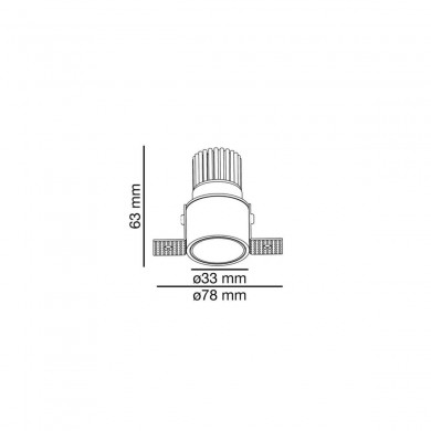 Spot FOX 5W COB LED Blanc Mat Transparent H63 FARO 2101101