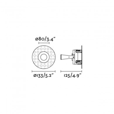 Spot Extérieur FRESH 1x8W GU10 MAX Noir Mat Transparent D80 FARO 2400102