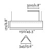 Suspension LUDOVICO 30W SMD LED 2700K fleuron surface Blanc FARO 61108