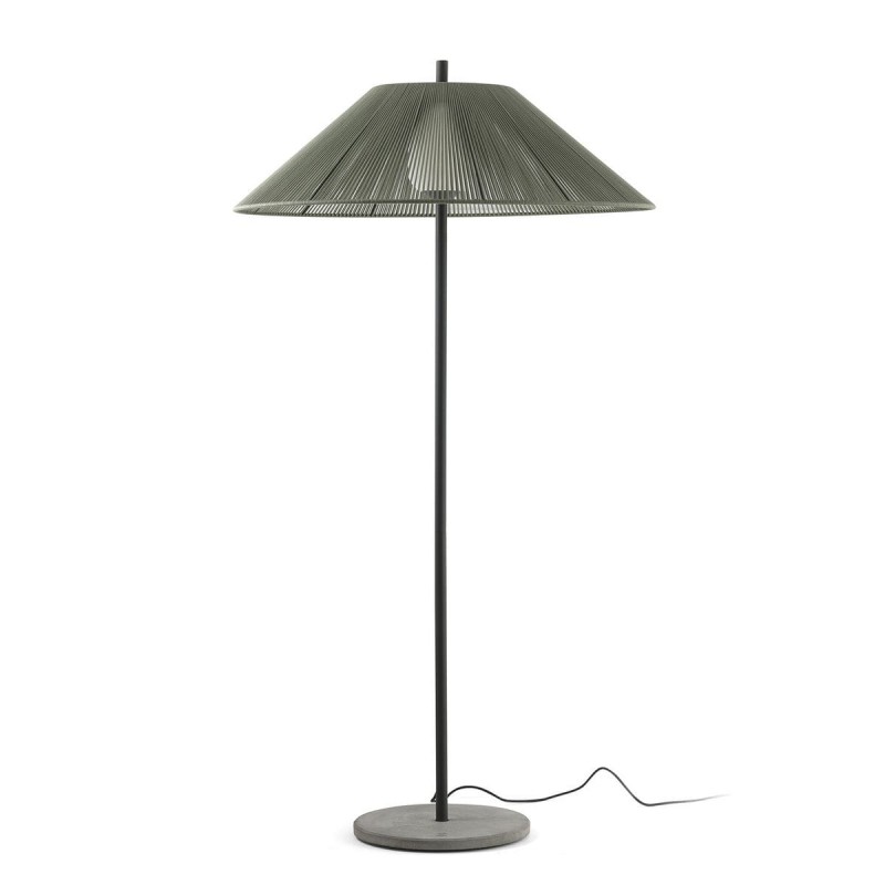 Lampadaire Extérieur SAIGON 1x15W E27 MAX Gris Foncé Opal Vert D1050 FARO 71569-12