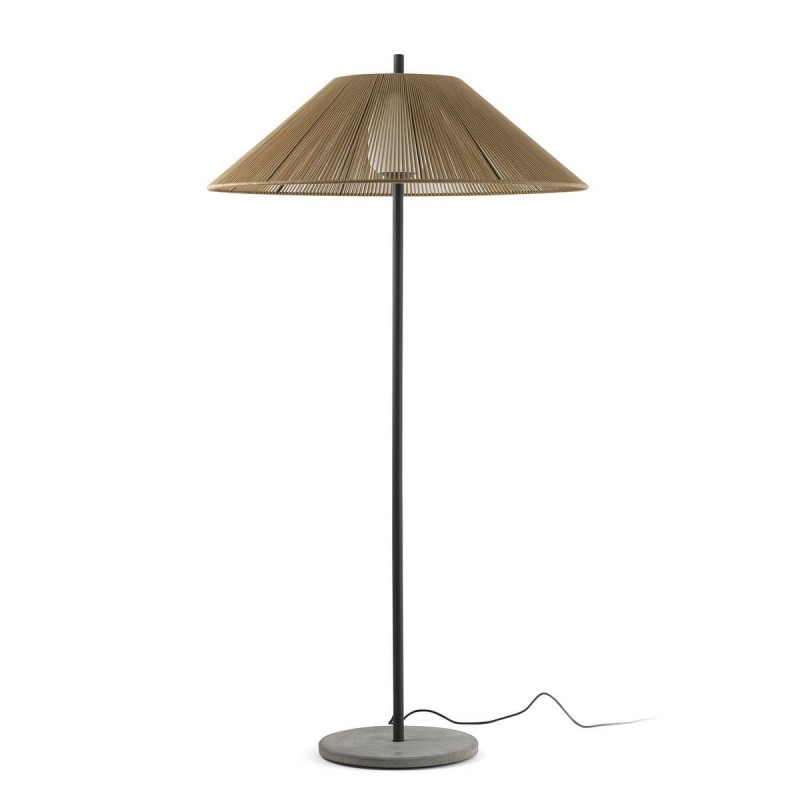 Lampadaire Extérieur SAIGON 1x15W E27 MAX Gris Foncé Opal Ocre D1050 FARO 71569-14