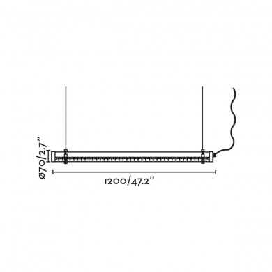 Suspension Extérieur SCUBA 36W Noir Transparent FARO 75758-01