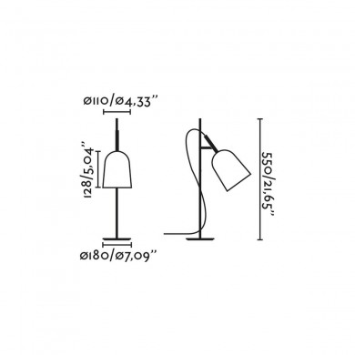 Lampe STUDIO 1x8W E14 MAX Noir Mat FARO 28251