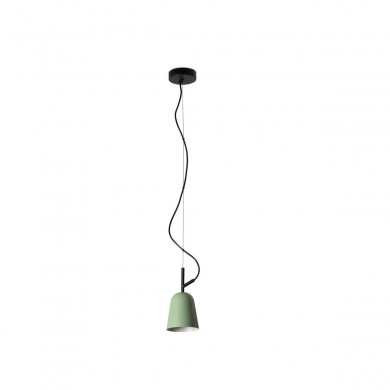 Suspension STUDIO 1x8 E14 MAX Noir Mat Vert FARO 28262