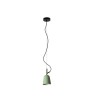 Suspension STUDIO 1x8 E14 MAX Noir Mat Vert FARO 28262