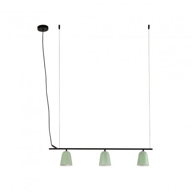 Suspension STUDIO 3x8W E27 MAX Noir Mat Vert FARO 28268