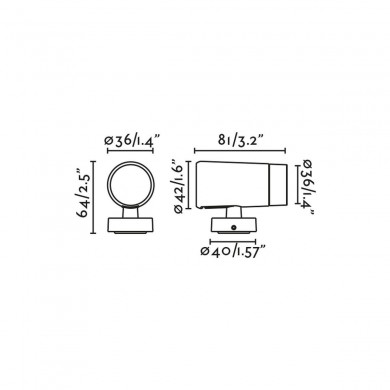 Projecteur Extérieur PUK 4W COB LED Noir 2700K 325 LM FARO 75300-221