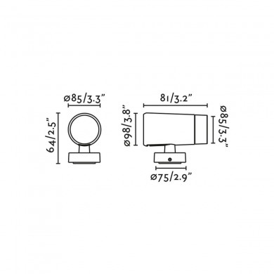 Projecteur Extérieur PUK 25W COB LED Noir 3000K 2109 LM FARO 75303-233