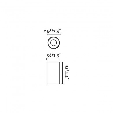 Plafonnier Extérieur PUK 4,5W COB LED Noir 2700K 354 LM FARO 75304-221