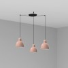 Suspension VENICE 3x15W E27 MAX Noir Rose FARO 64255-126-3L