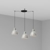 Suspension VENICE 3x15W E27 MAX Noir Noir et Blanc Brillant FARO 64255-127-3L