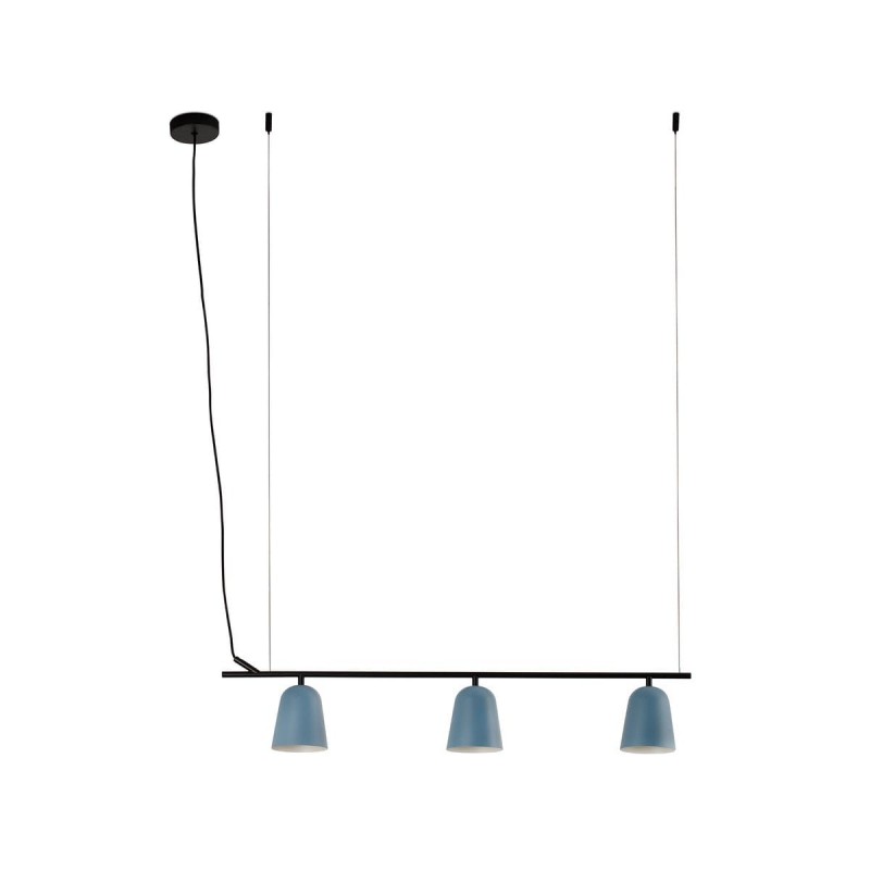 Suspension STUDIO 3x8W E14 MAX Noir Mat Bleu FARO 28281