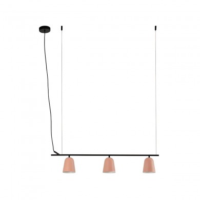 Suspension STUDIO 3x8W E14 MAX Noir Mat Rose FARO 28282