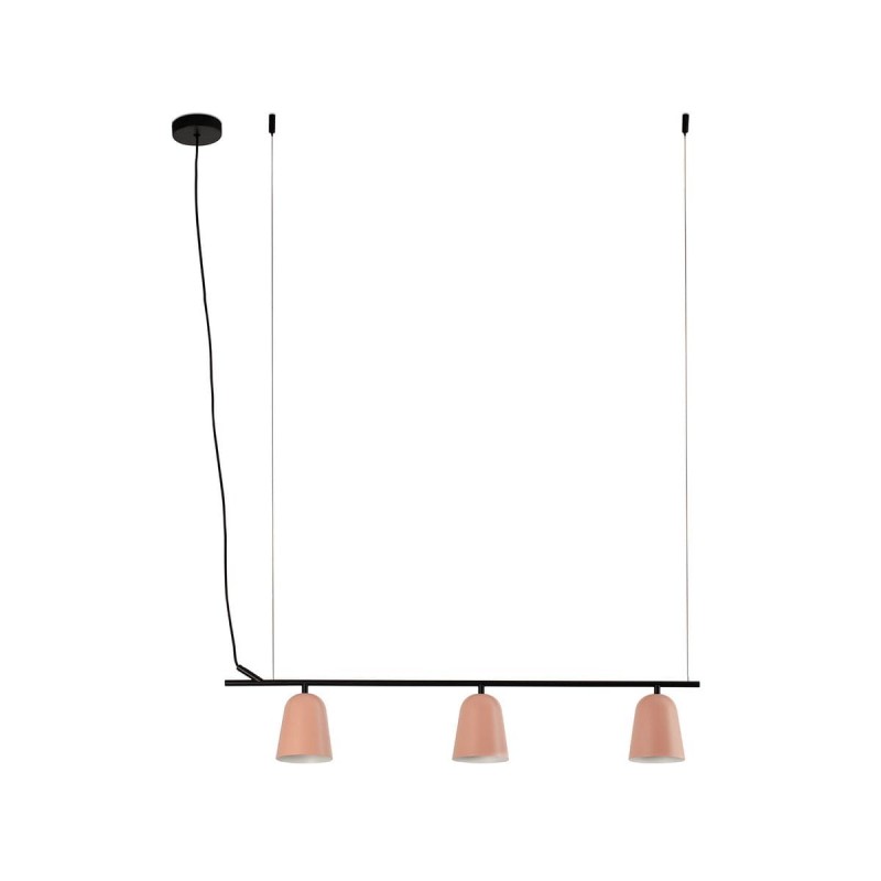 Suspension STUDIO 3x8W E14 MAX Noir Mat Rose FARO 28282