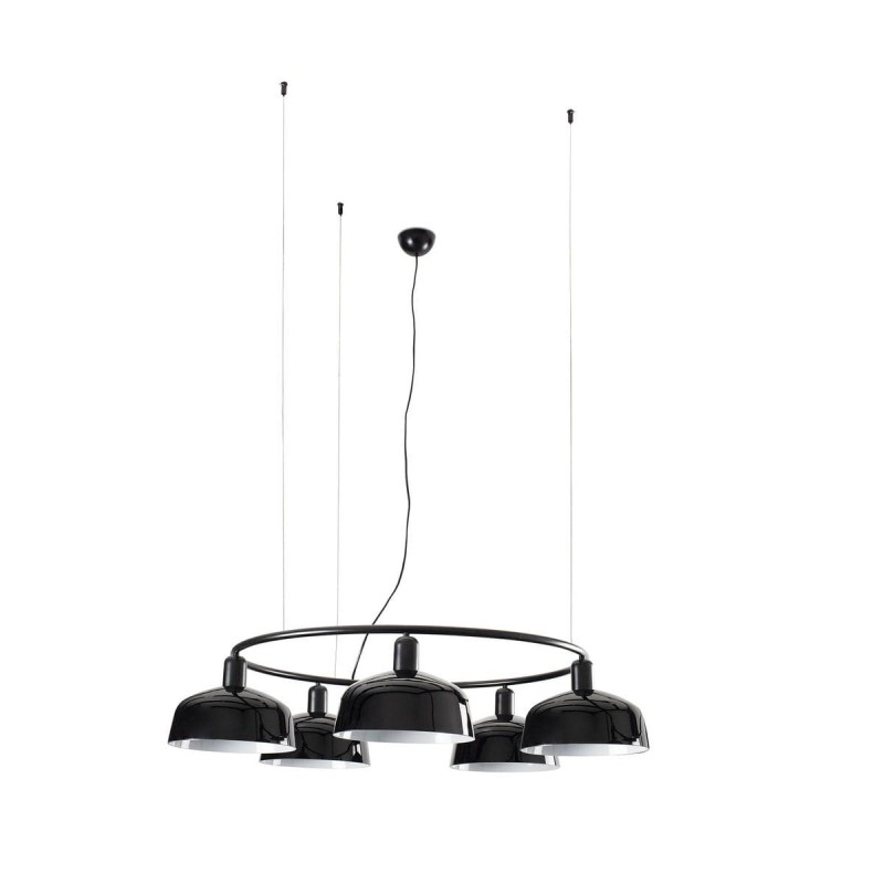 Suspension TATAWIN M 5x15W E27 G45 MAX Noir Satiné Noir Brillant FARO 20343-120-5L