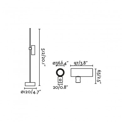 Borne Potelet Extérieur CLAP 6W COB LED Noir FARO 75704-233