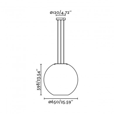 Suspension AIRE 1x20W E27 MAX Blanc FARO 20407