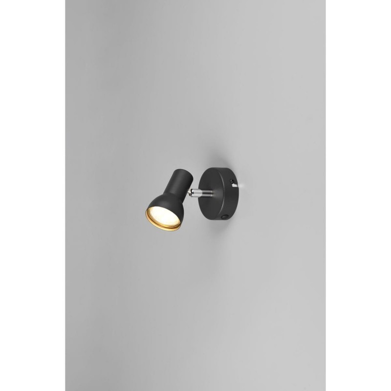 Applique murale CANTAR 1x4,9W GU10 Noir mat TRIO LIGHTING R81791032