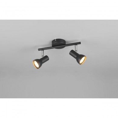 Plafonnier CANTAR 2x4,9W GU10 Noir mat TRIO LIGHTING R81792032