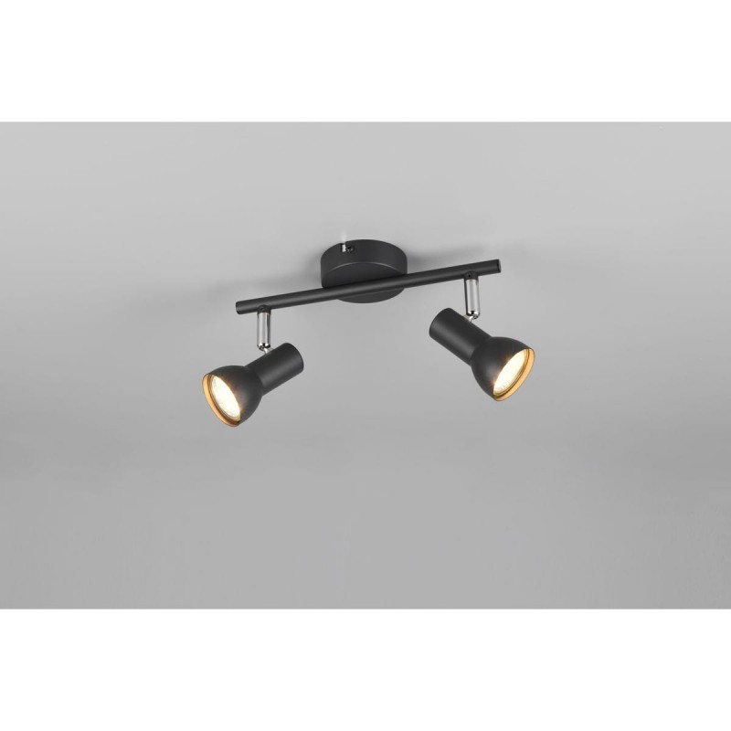 Plafonnier CANTAR 2x4,9W GU10 Noir mat TRIO LIGHTING R81792032