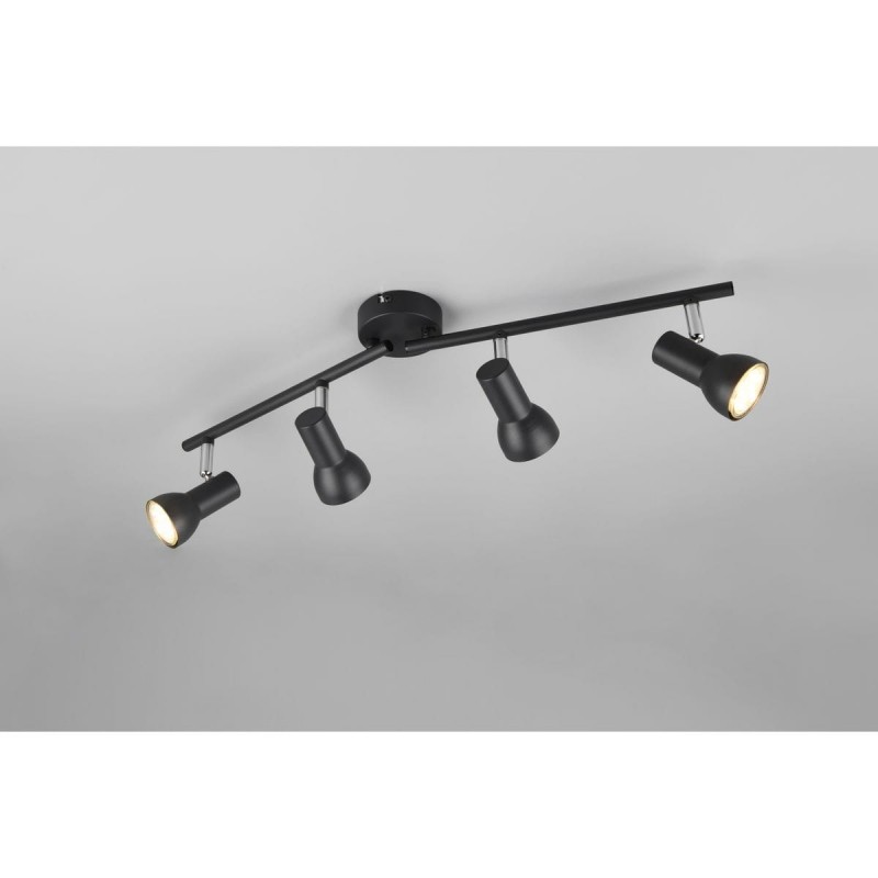 Plafonnier CANTAR 4x4,9W GU10 Noir mat TRIO LIGHTING R81794032