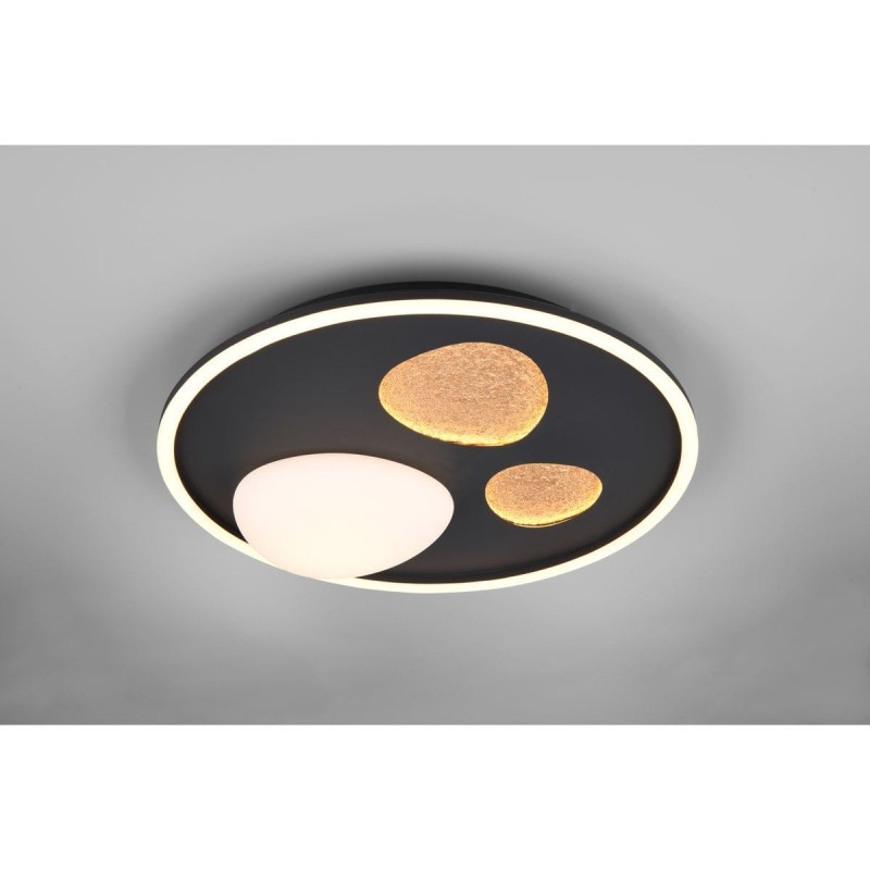 Plafonnier PEBBLE 36W LED Noir mat TRIO LIGHTING 643110132