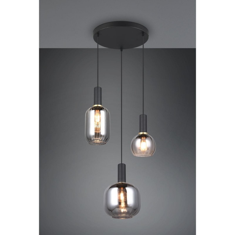 Suspension DIVA 3x7W E27 Noir mat TRIO LIGHTING 319830332