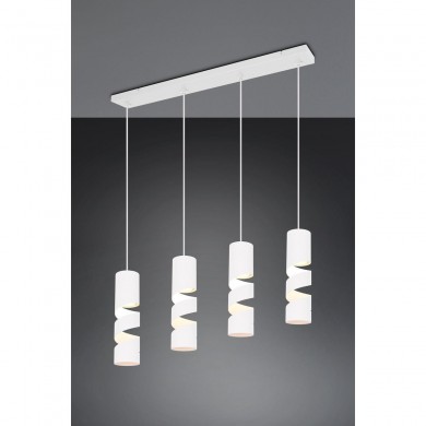 Suspension STREAM 4x3W GU10 Blanc mat TRIO LIGHTING 364000431