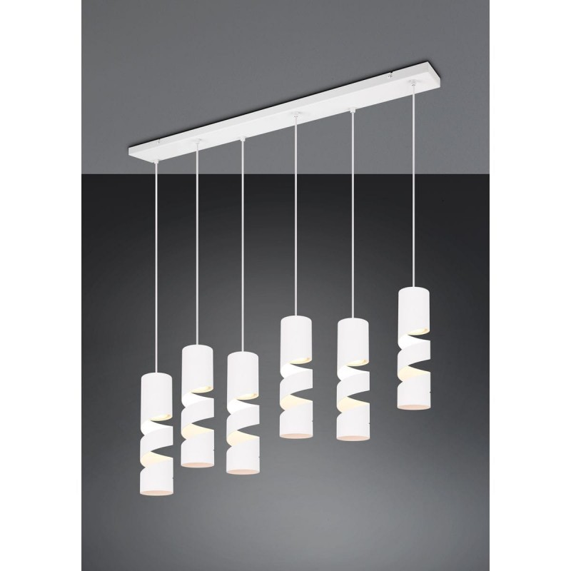 Suspension STREAM 6x3W GU10 Blanc mat TRIO LIGHTING 364000631