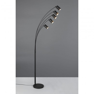 Lampadaire MARLEY 5x4,5W GU10 Noir mat TRIO LIGHTING 412400532