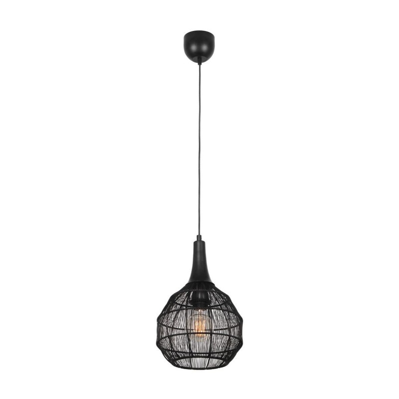 Suspension SORAYA 1x4W E27 Noir mat D26 Boule TRIO LIGHTING 365430132