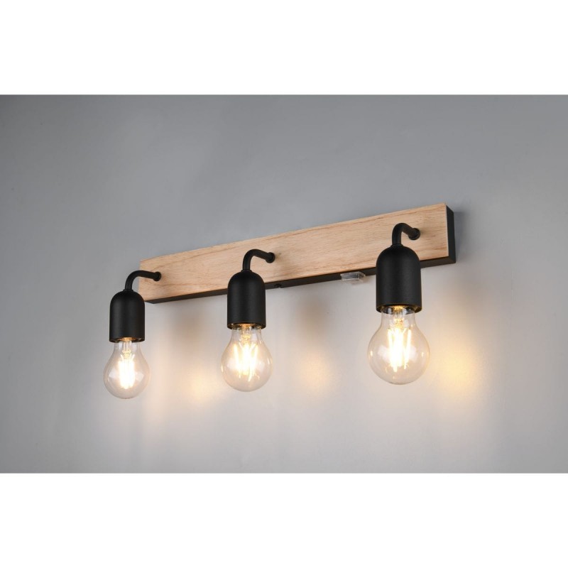 Applique Salle de Bain ARTURO 3x9W E27 Bois TRIO LIGHTING 284470332