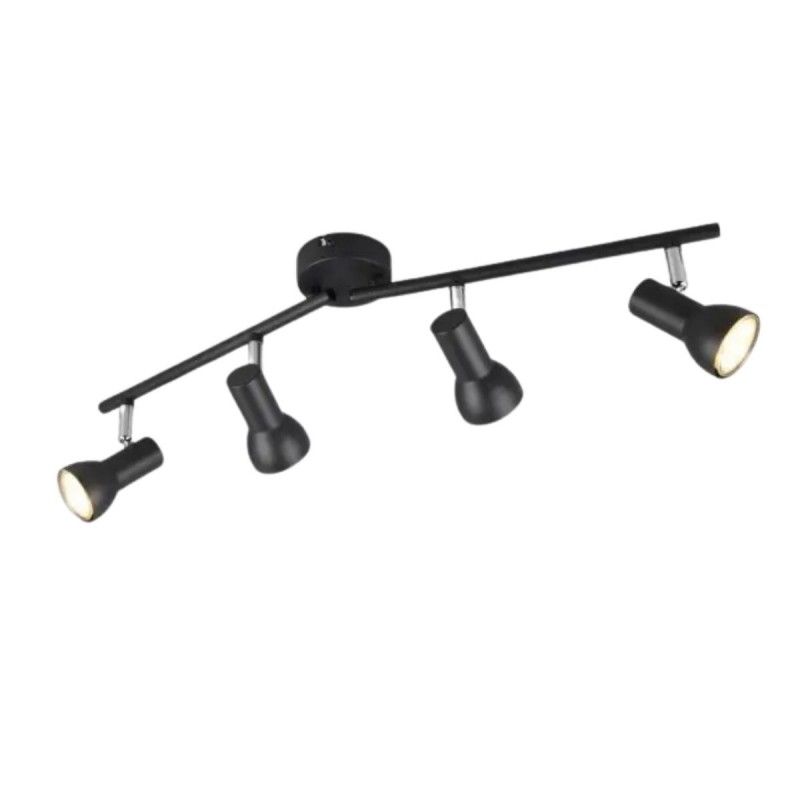 Plafonnier CANTAR 4x4,9W GU10 Noir mat TRIO LIGHTING R81794032