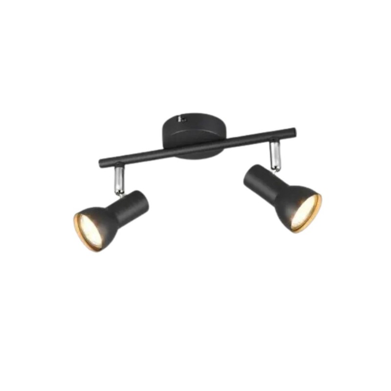 Plafonnier CANTAR 2x4,9W GU10 Noir mat TRIO LIGHTING R81792032