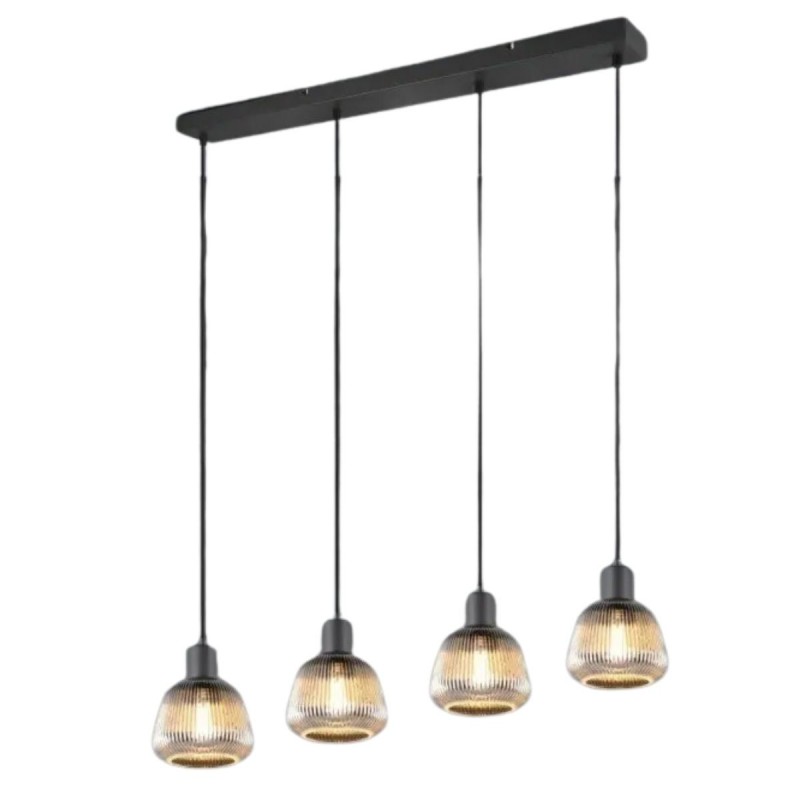 Suspension TARIFA 4x4W E27 Noir mat TRIO LIGHTING 362800432