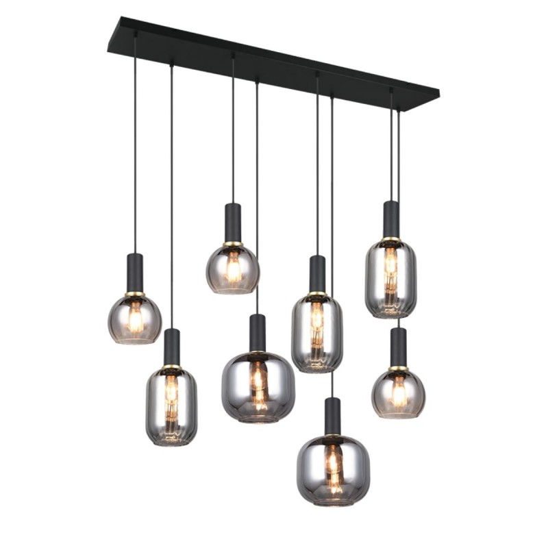 Suspension DIVA 8x7W E27 Noir mat TRIO LIGHTING 319800832