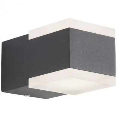 Eclairage exterieur mural AMITY 2x3W Led anthracite BRILLIANT AEG280103