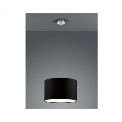 Suspension Hotel Nickel Mat Noir 1x60W E27 TRIO LIGHTING 303300102