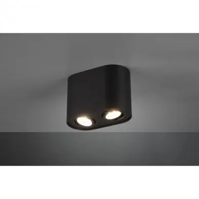 Plafonnier Cookie Noir Mat 2x35W GU10 TRIO LIGHTING 612900232